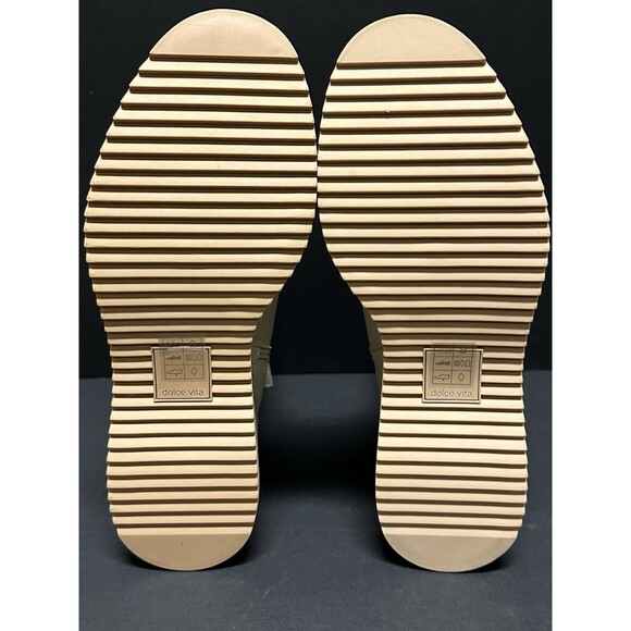 NEW Dolce Vita Womens Size 10 Ivory Leather Hilde Platform Boots Size Zip - Picture 8 of 9